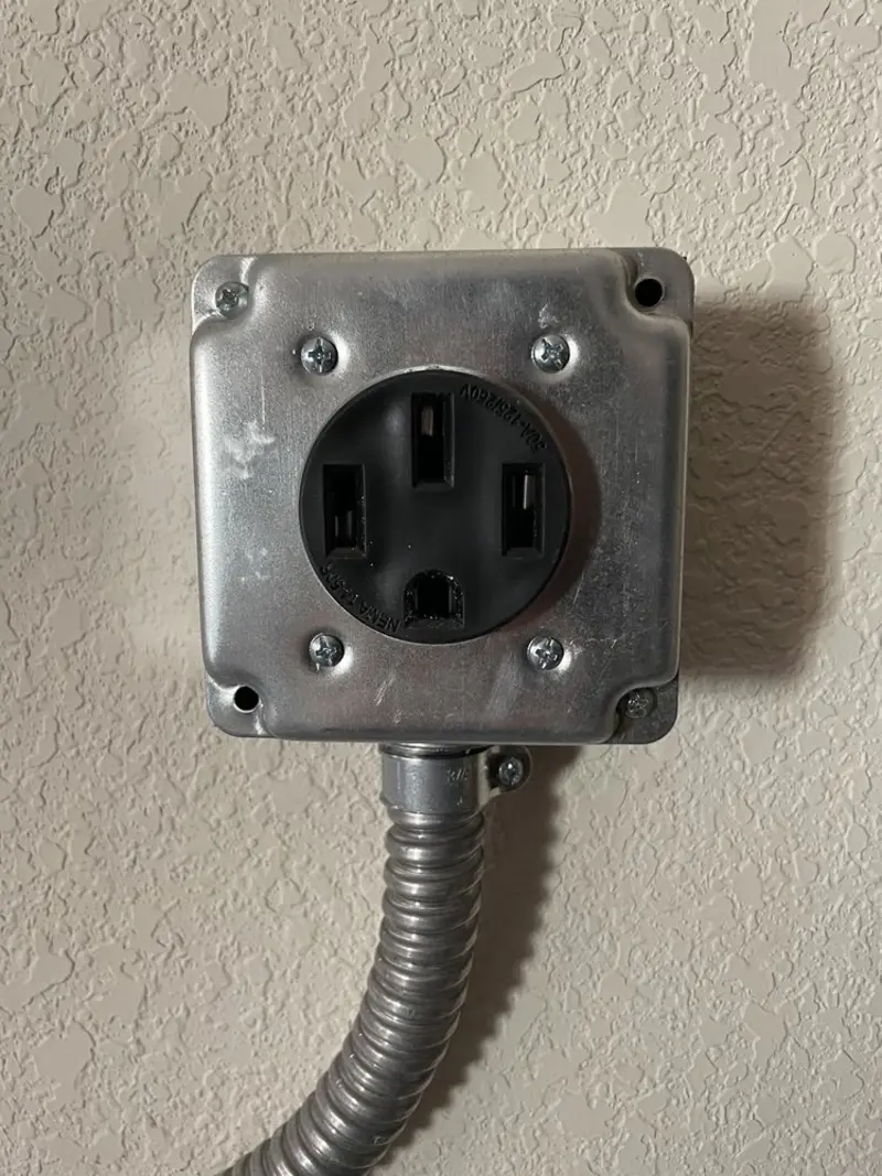 NEMA 14-50 outlet installed for Electrical Panel Upgrade in Collier